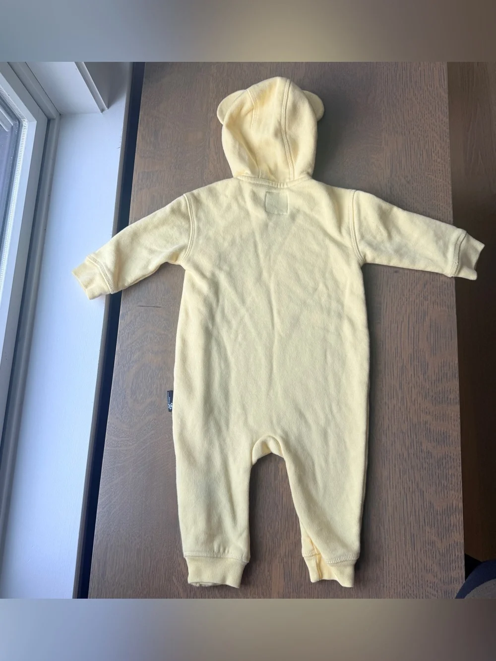 GAP x Disney Light Yellow Hooded Baby One-Piece with Minnie Mouse - Size 6-12M